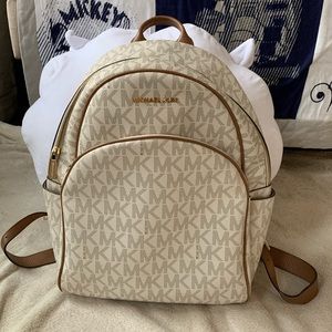 MK medium leather backpack
